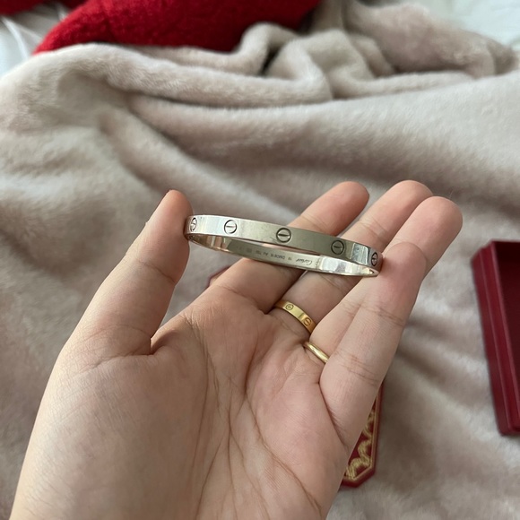 ❤️SOLD❤️Cartier Love Bracelet White Gold Size 19 - Picture 6 of 6